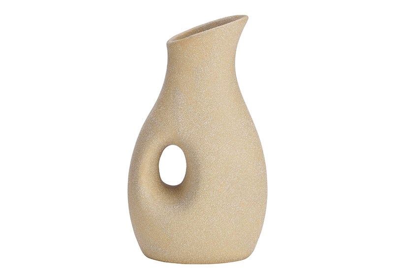 Vase aus Keramik mit Sand Finish